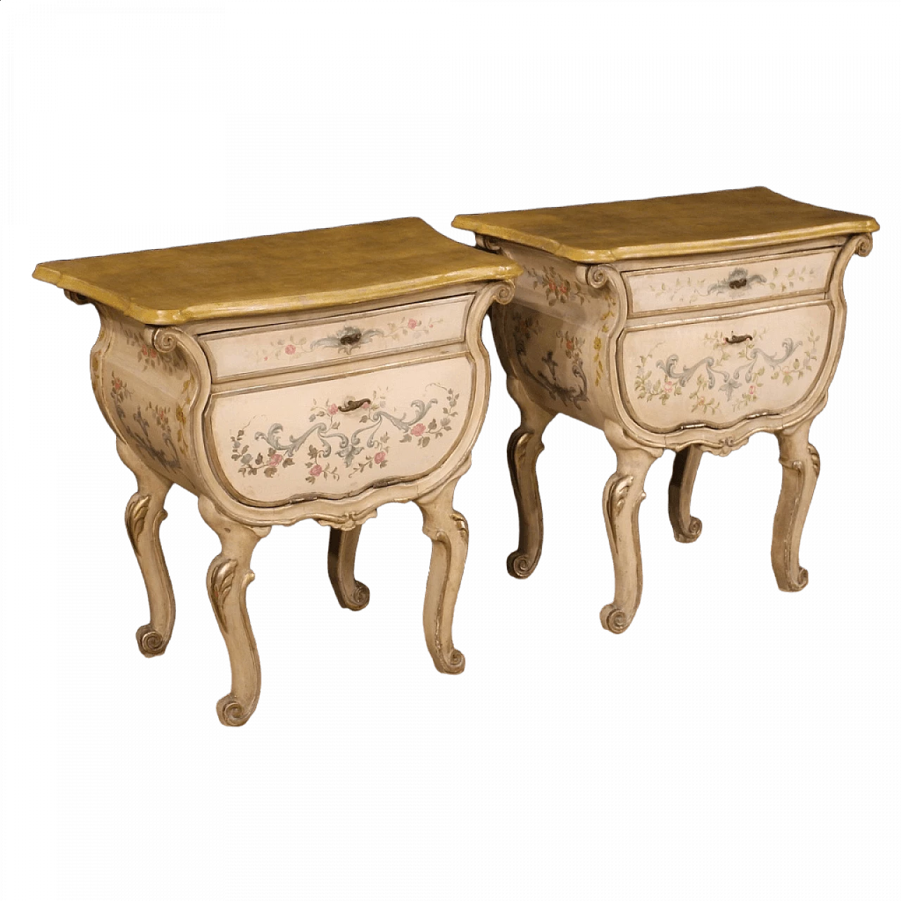 Pair of bedside tables in venetian Barocchetto Style, 1950s 13