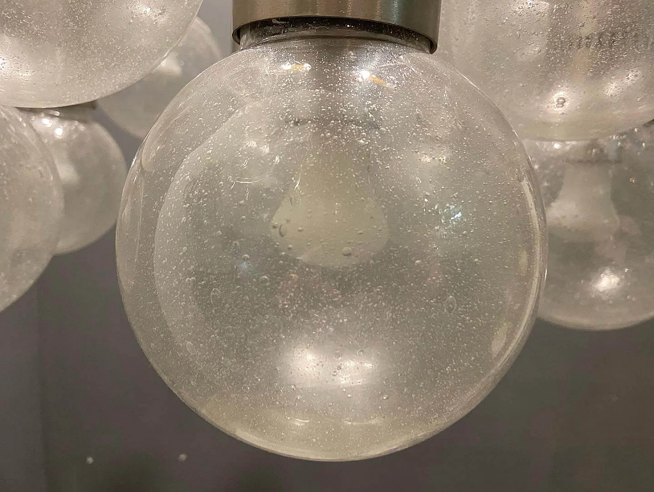Chromed Murano glass chandelier by Gaetano Sciolari, 1960s 10