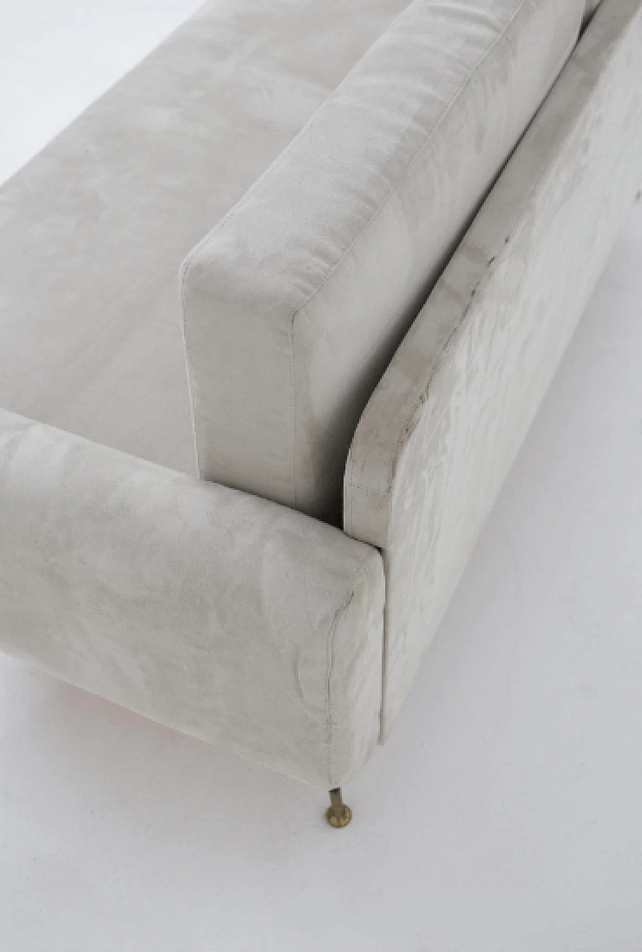 Sofa bed in gray velvet, 1950s 3