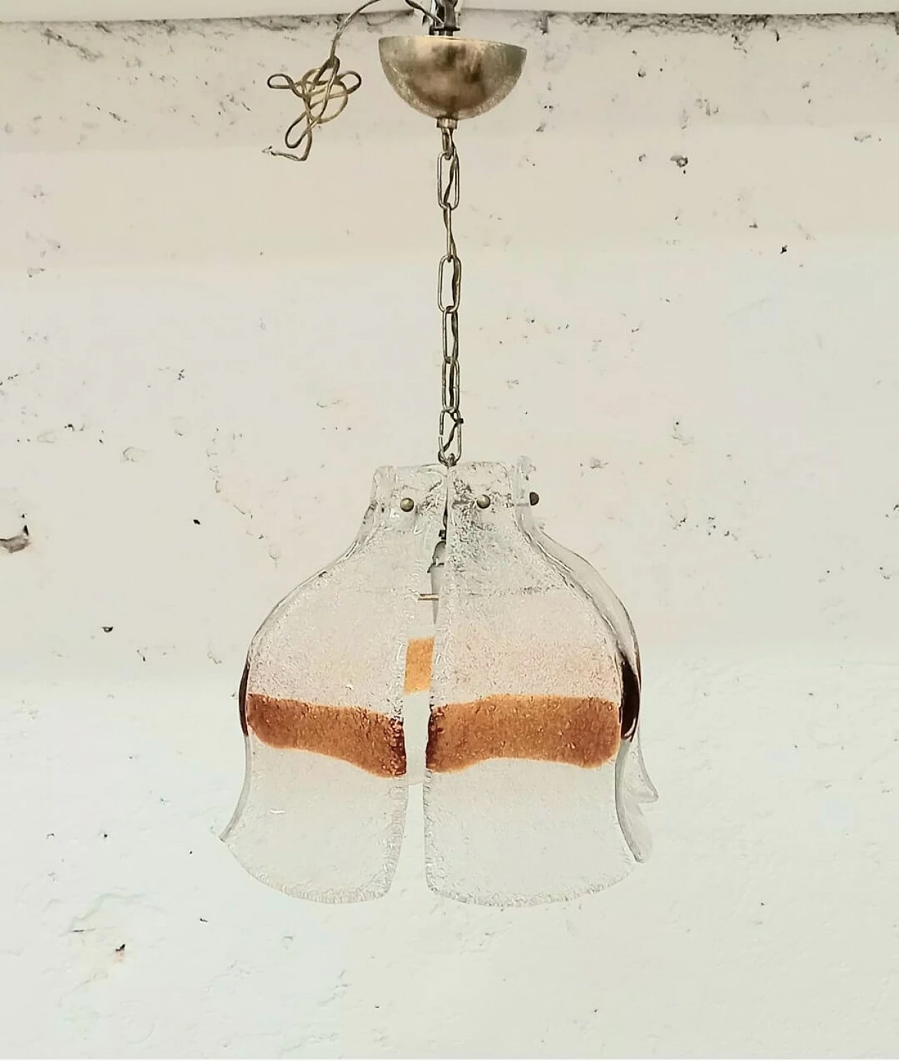 Mazzega glass chandelier, 1970s 1