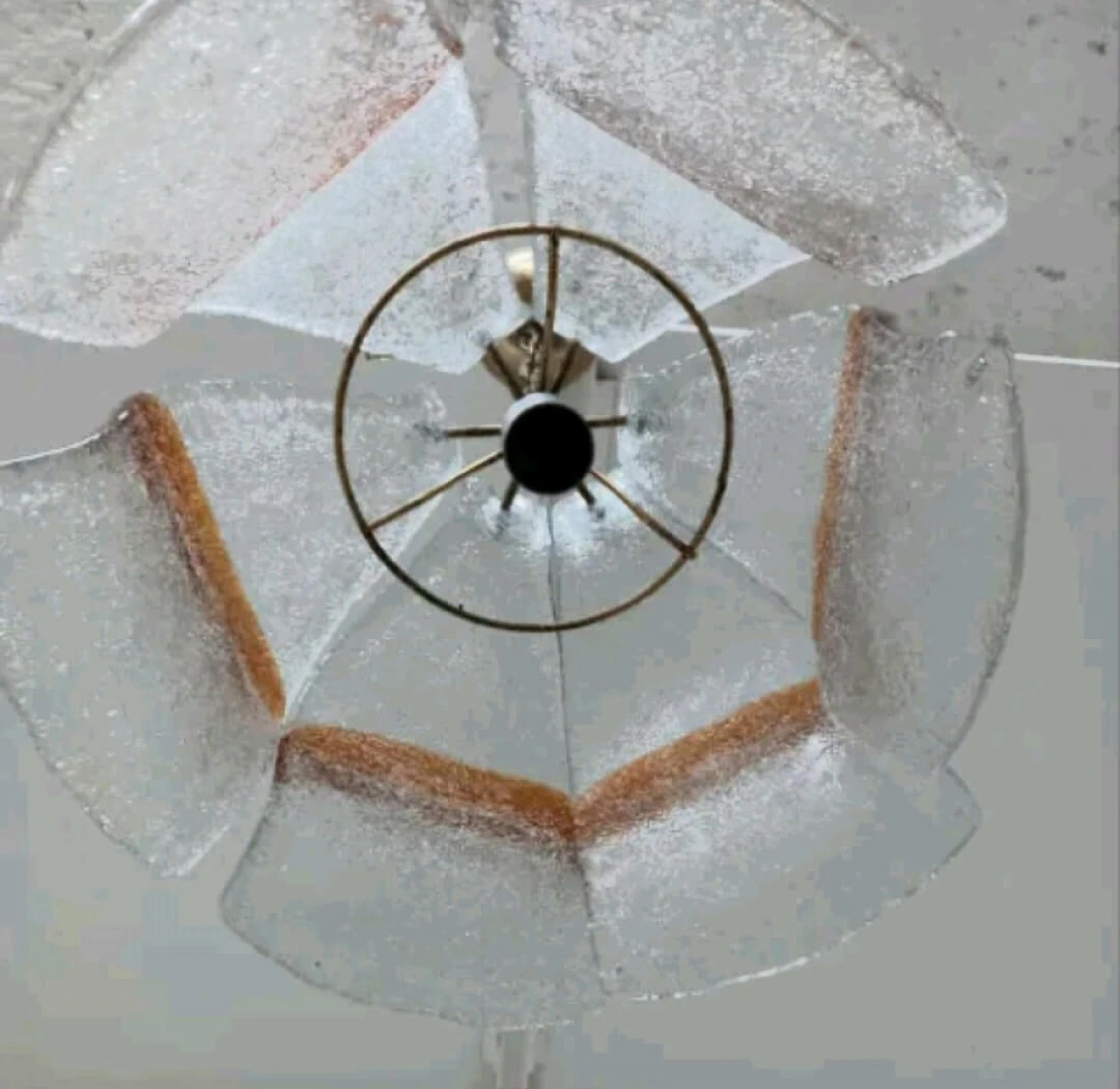 Lampadario in vetro Mazzega, anni '70 5