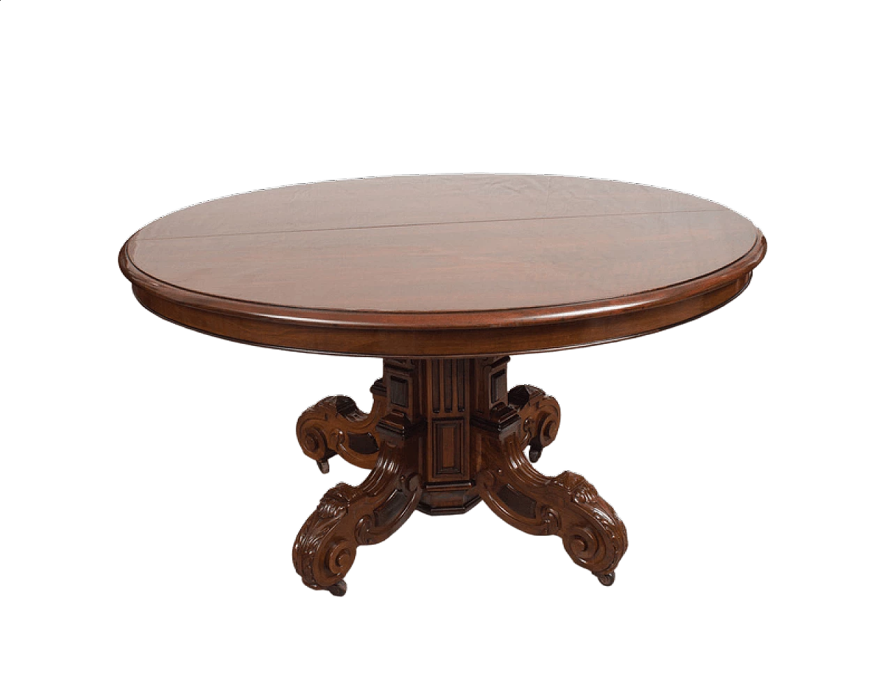 Louis Philippe style table in solid walnut, 19th century 4