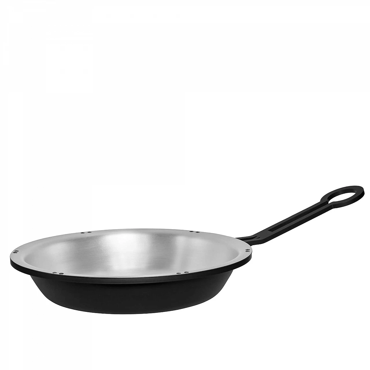 PAN999 pan in silver and iron by Tobia Scarpa 1