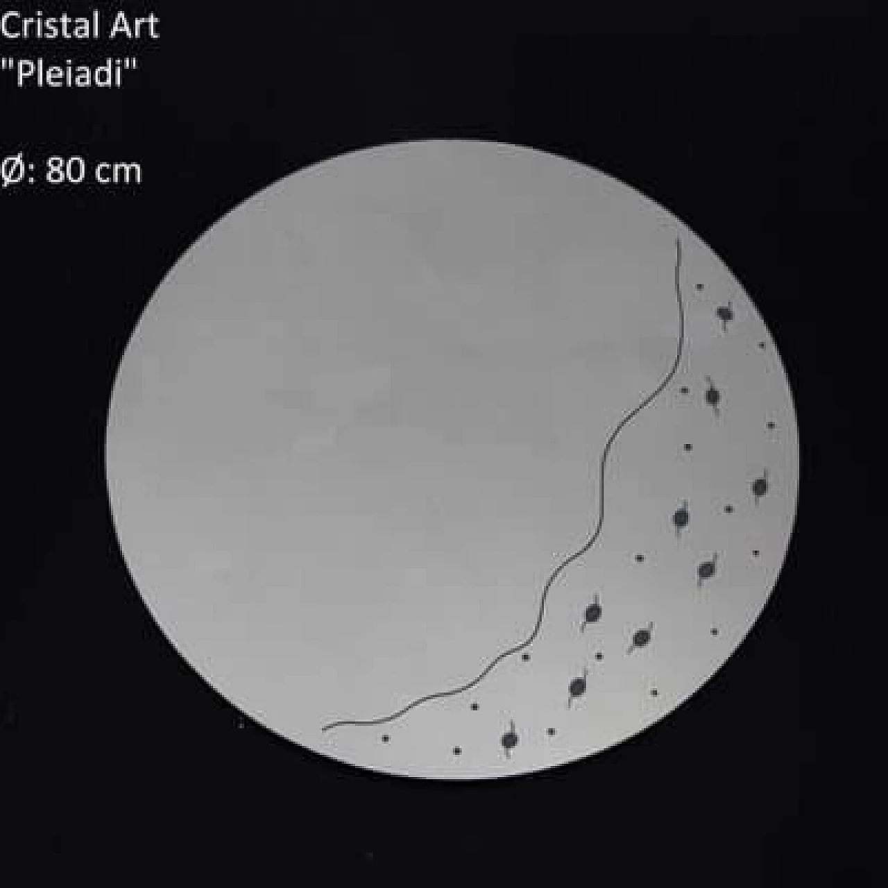 Specchio Pleiadi di Cristal Art, anni '70 1