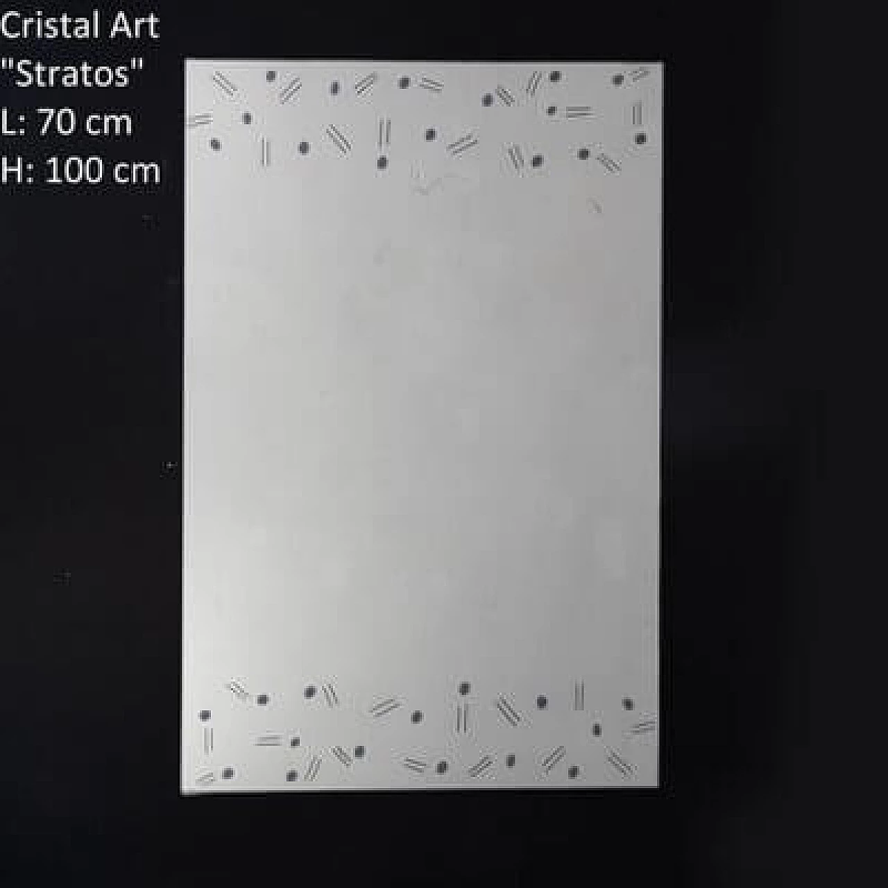 Specchio Stratos di Cristal Art, anni '70 2