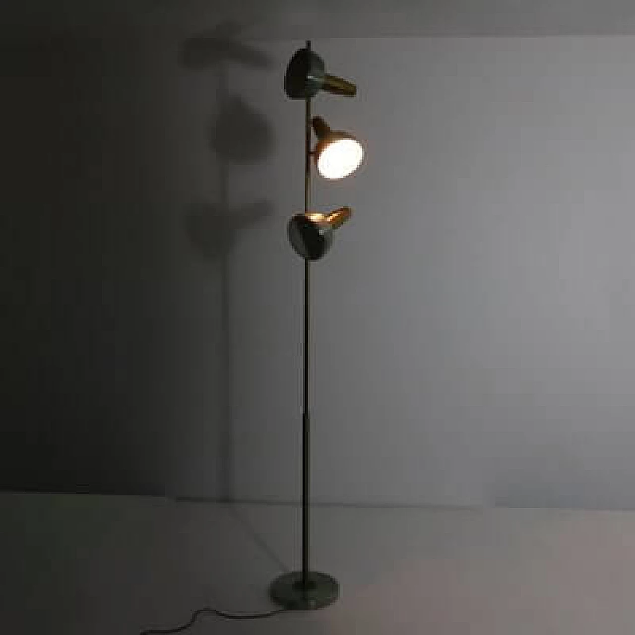 Painted aluminium floor lamp by Oscar Torlasco, 1960s 2