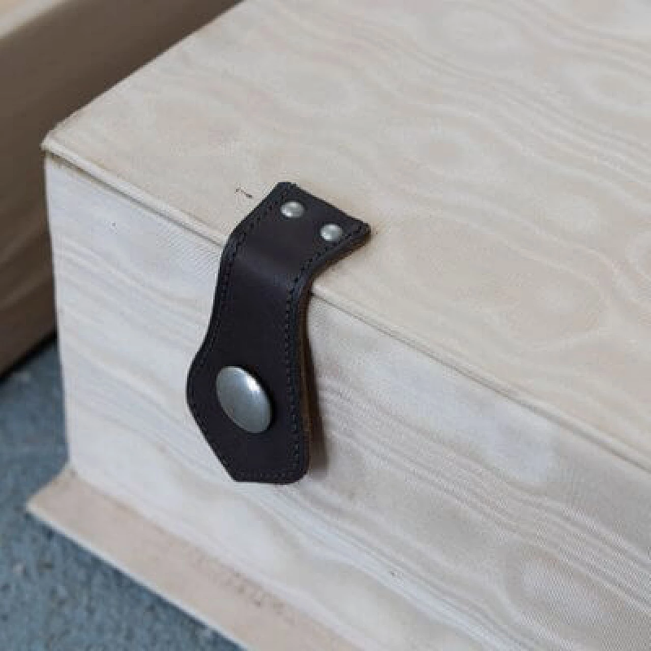 Leather and parchment suitcase, 1960s 11