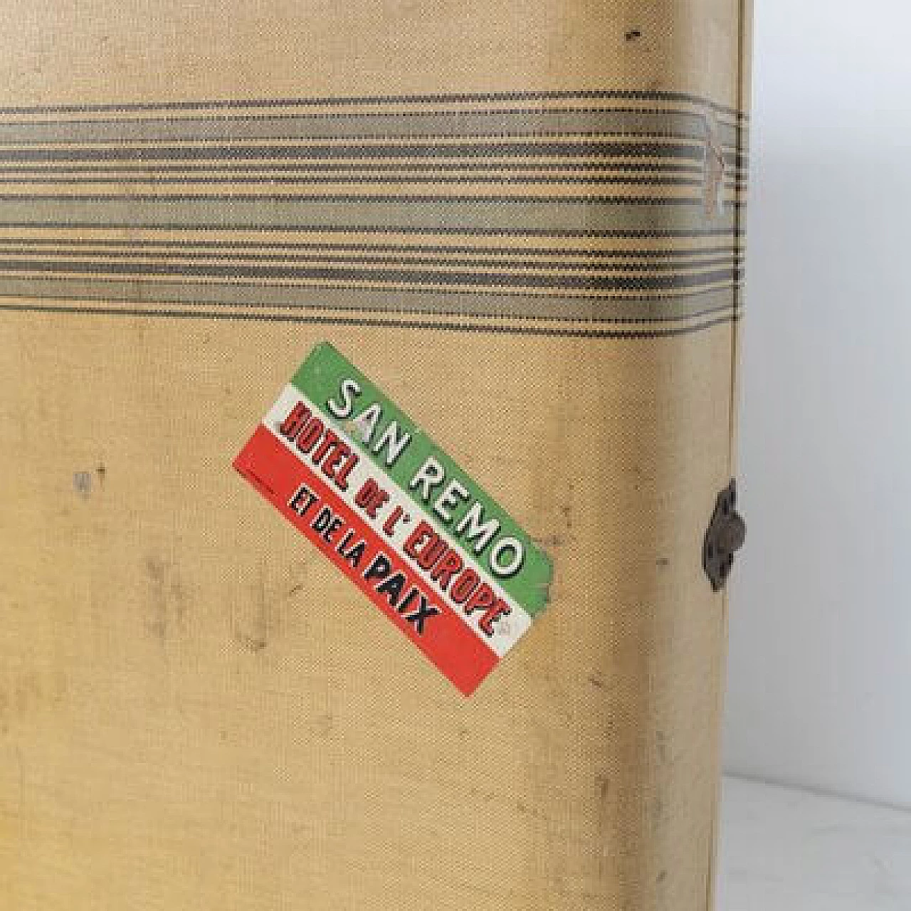 Leather and parchment case with blue lining, 1960s 2