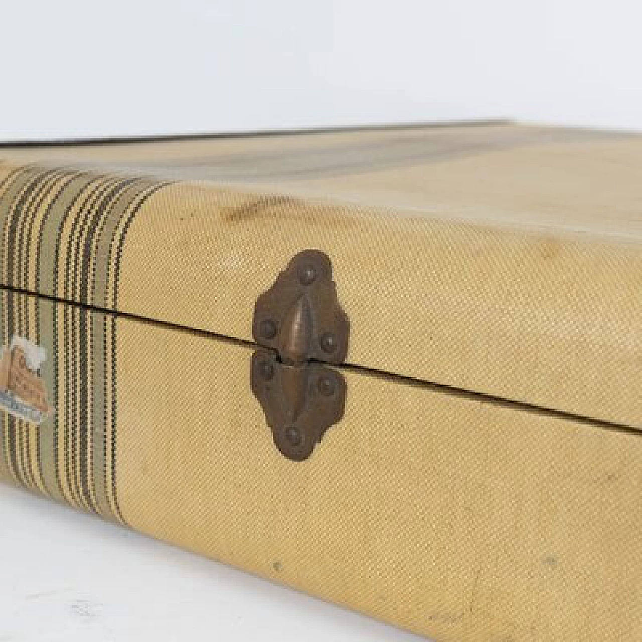 Leather and parchment case with blue lining, 1960s 6