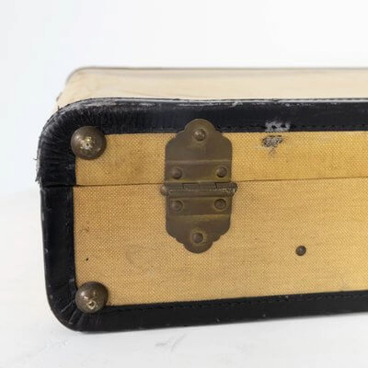 Leather and parchment case with blue lining, 1960s 7