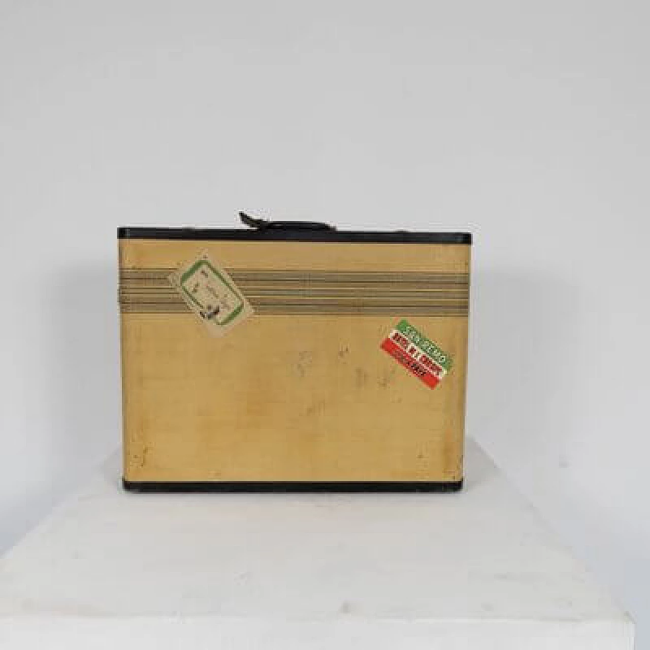 Leather and parchment case with blue lining, 1960s 10