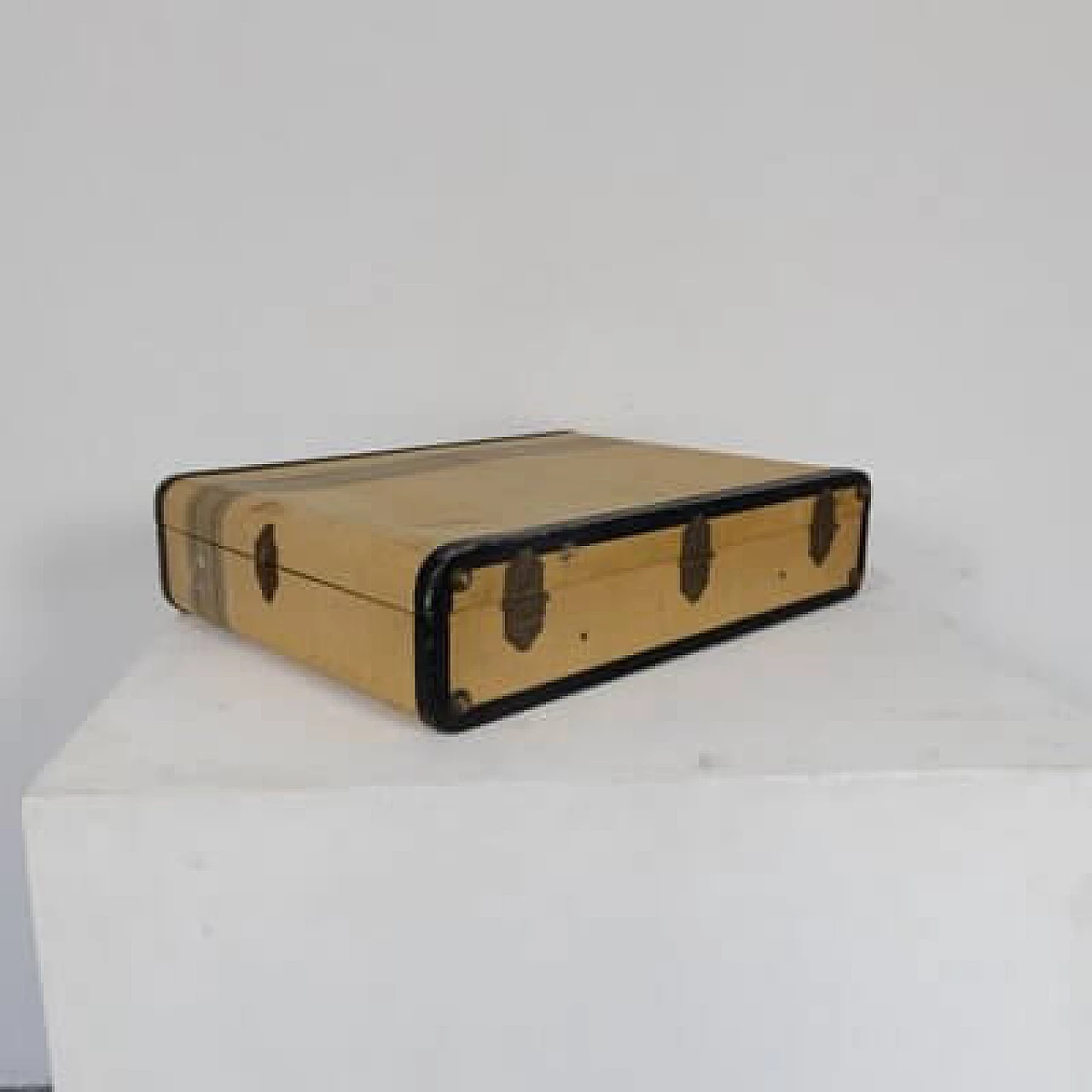 Leather and parchment case with blue lining, 1960s 14