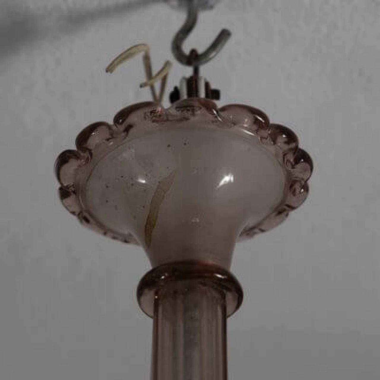 Lampadario in vetro di Murano, anni '50 13