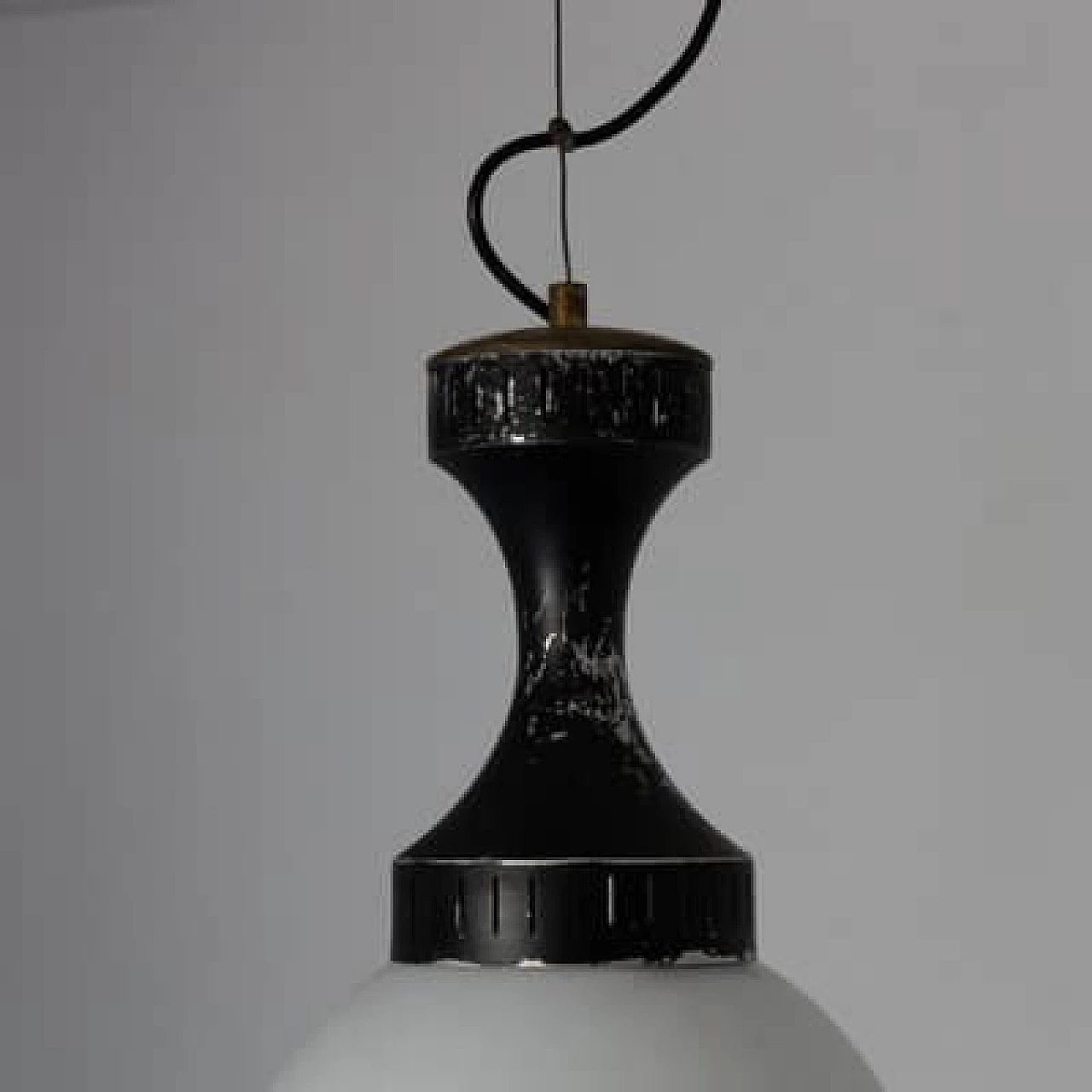 Frosted glass ceiling lamp, 1950s 6