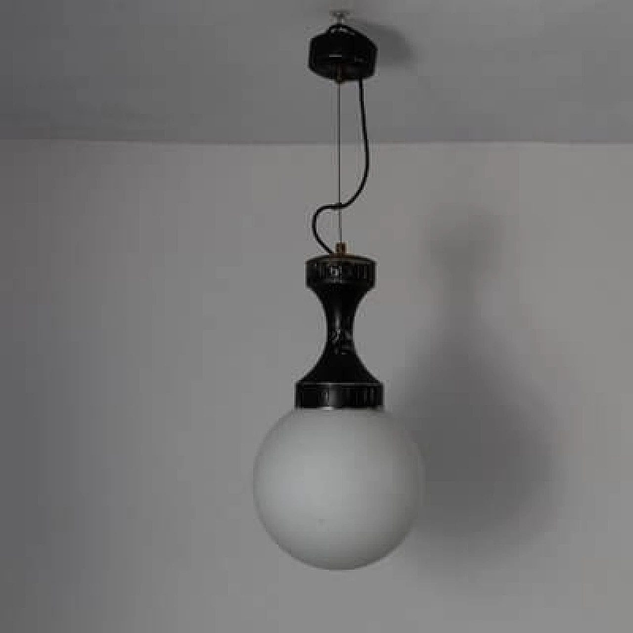 Frosted glass ceiling lamp, 1950s 7