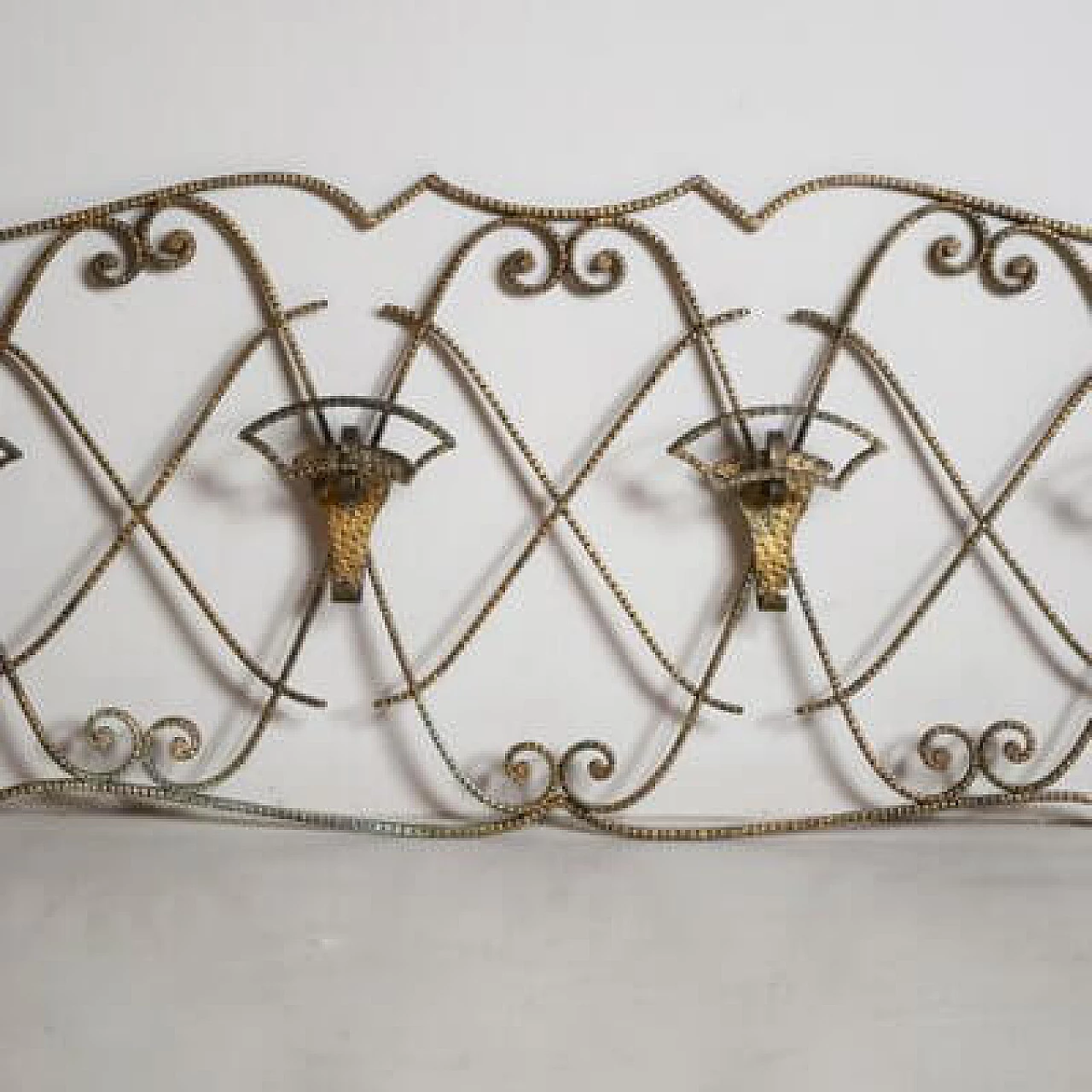 Golden wrought iron hangers by Pier Luigi Colli, 1950s 5