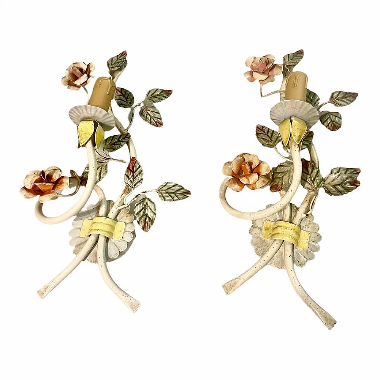 Pair of flower sconces, 1960s 1