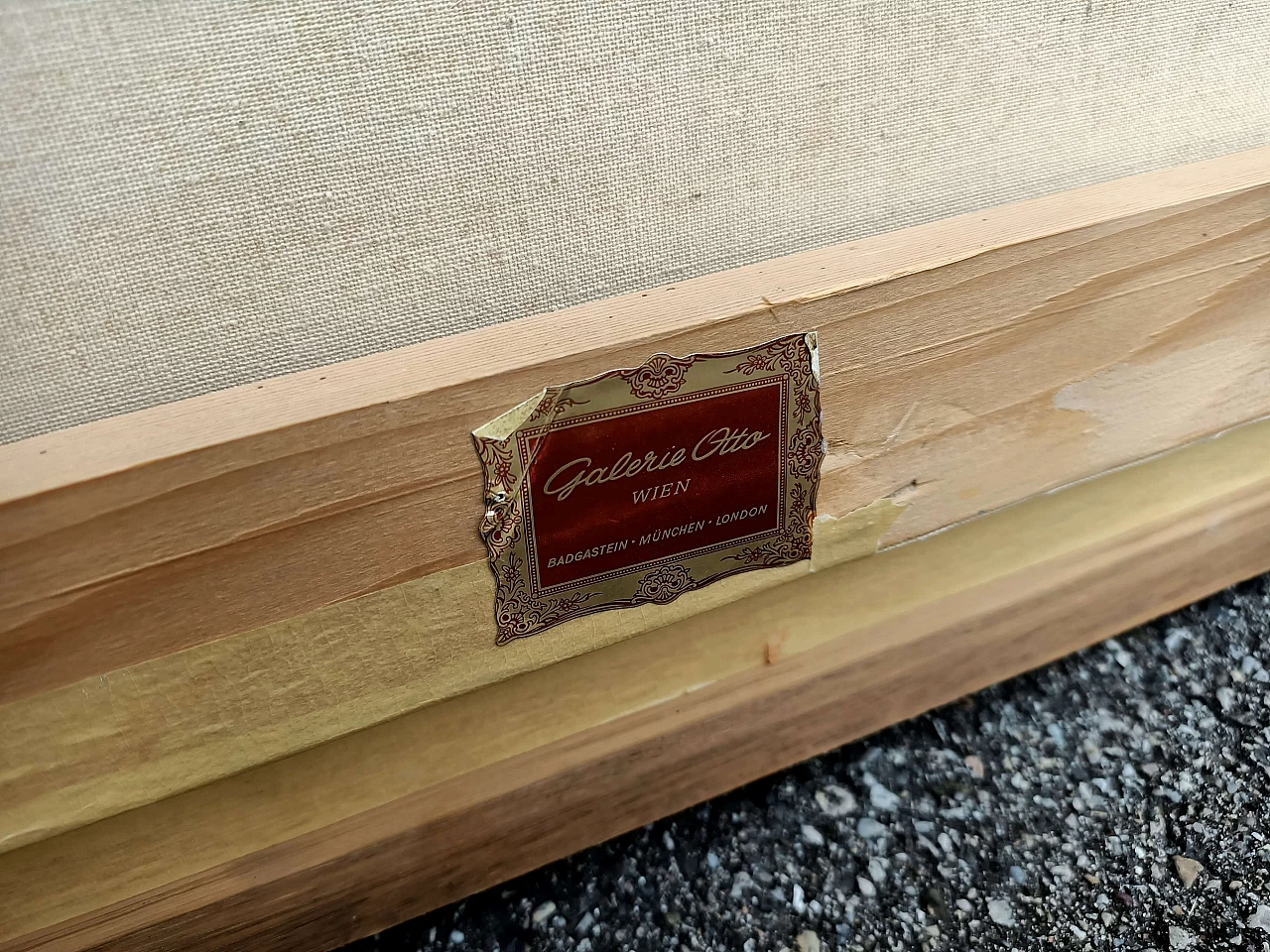 Oil on canvas with walnut frame, 1930s 4