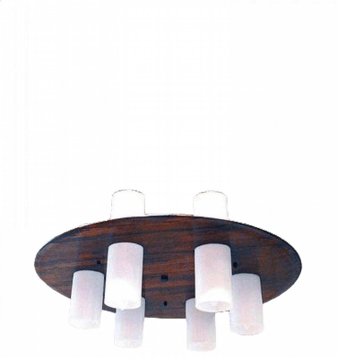 Ceiling lamp by Stilux Milano in rosewood and methacrylate, 1960s 12