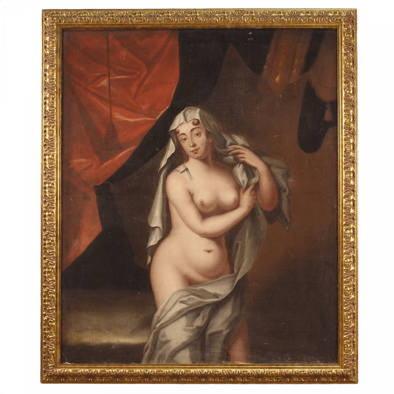 Nude of a woman, oil painting on canvas, 17th century 13