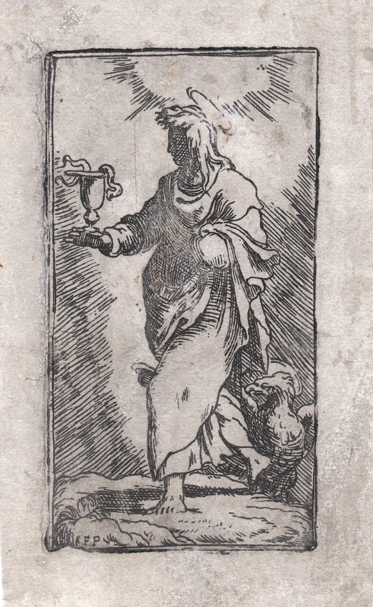 San Giovanni Evangelista,  etching by unknown artist, 1500s 1