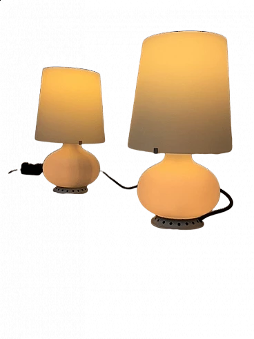 Pair of 1853 table lamps by Max Ingrand for Fontana Arte, 1960s
