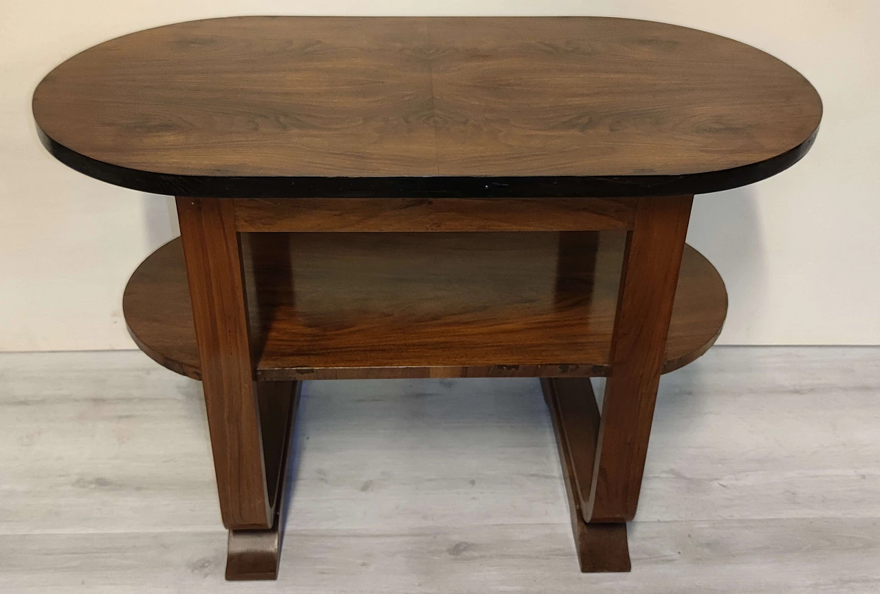 Coffee table in walnut with double top, 1930s 4