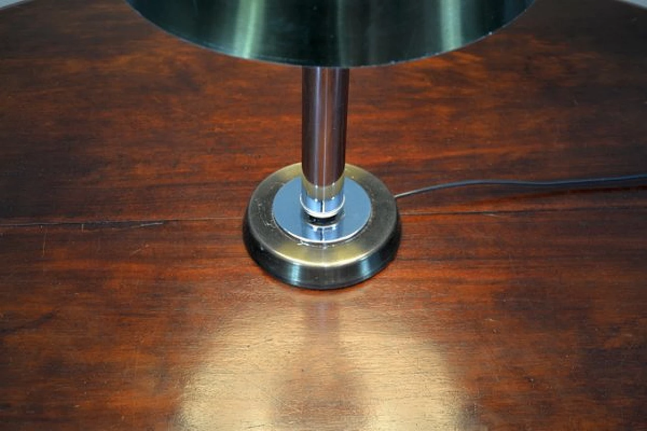 Lampada da tavolo in metallo smaltato verde, anni '60 5