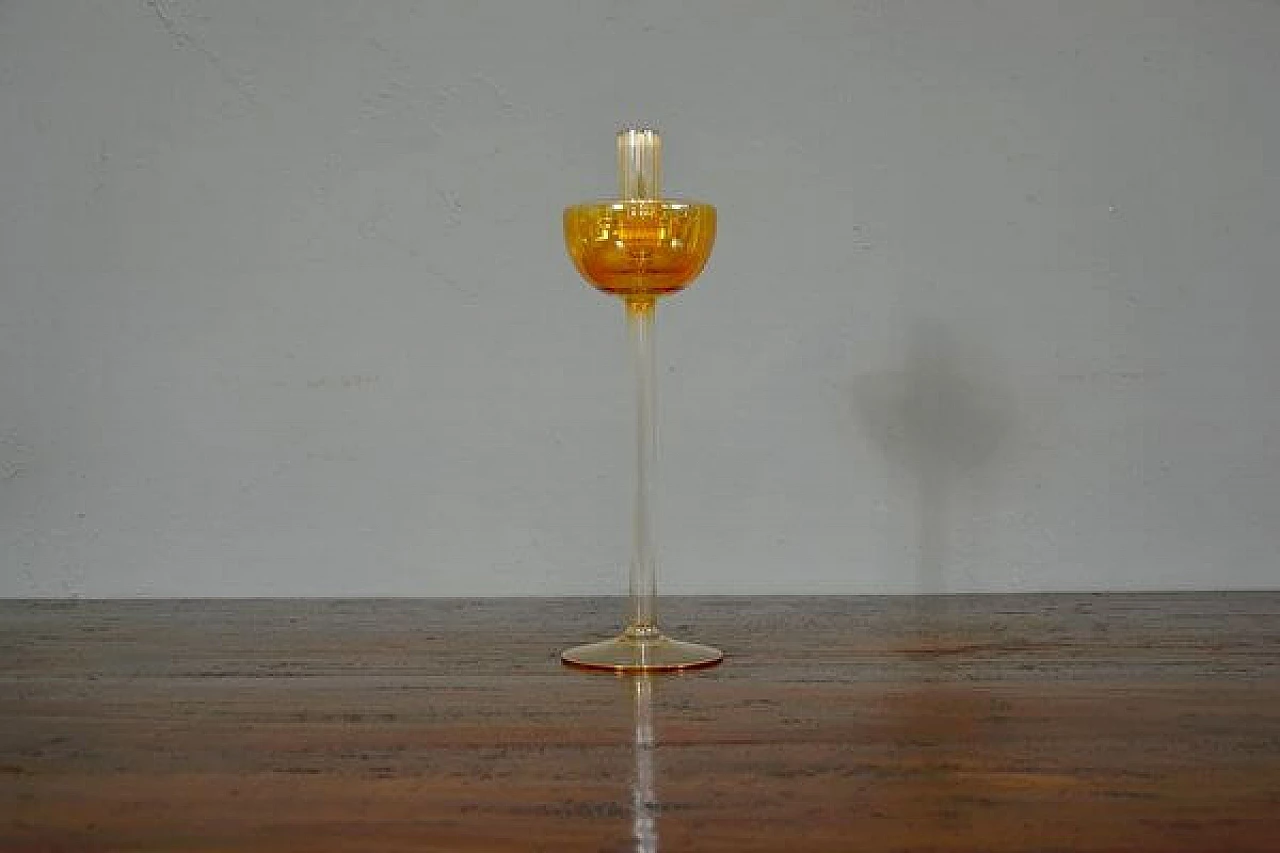 Blown glass candle holder by La Murrina, 1980s 1