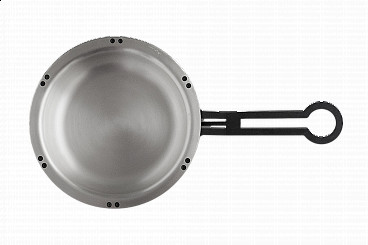 PAN999 pan in silver and iron by Tobia Scarpa