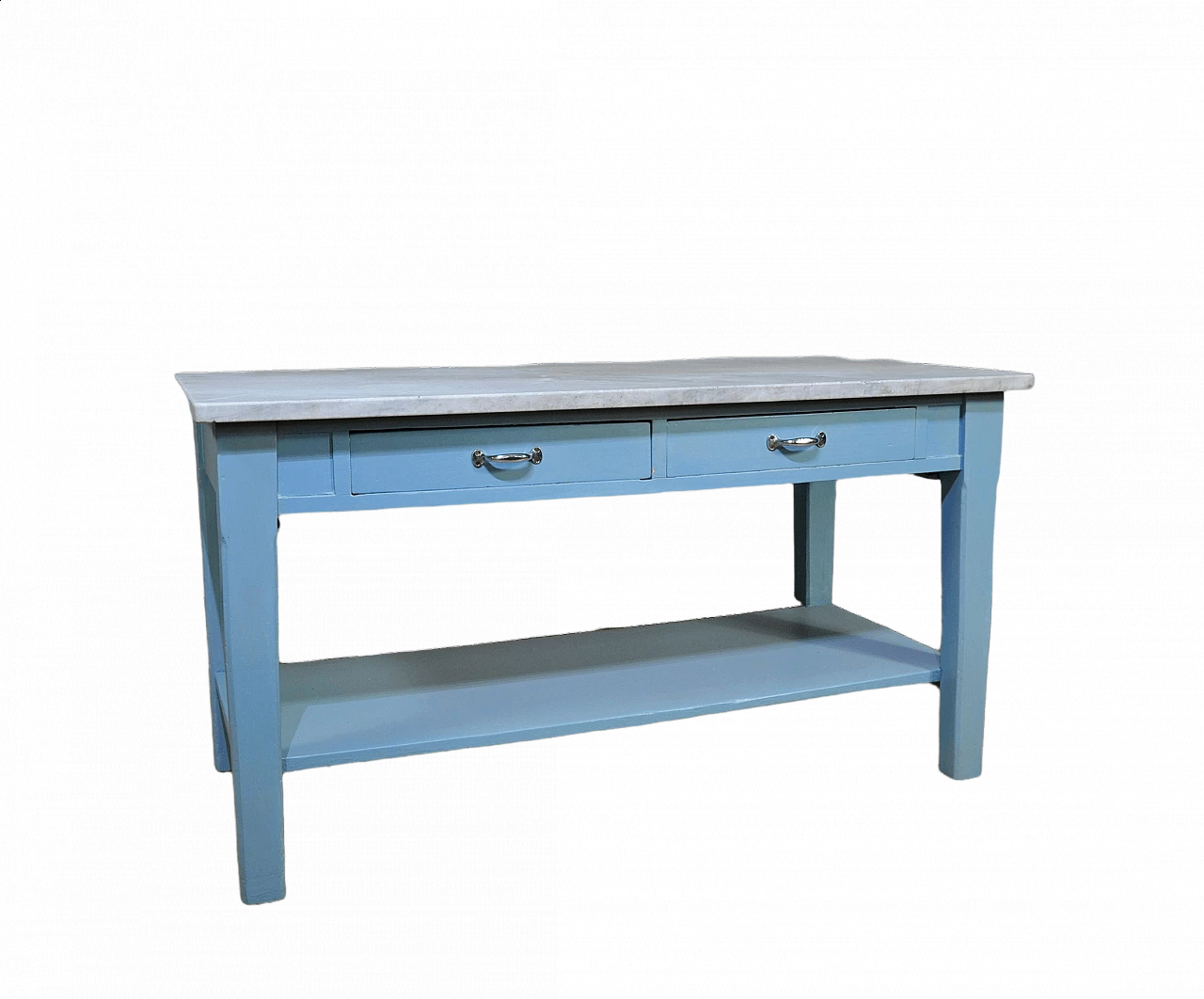 Tavolo da cucina con piano in marmo, anni '50 9