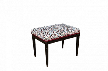 Upholstered and covered stool, 1950s