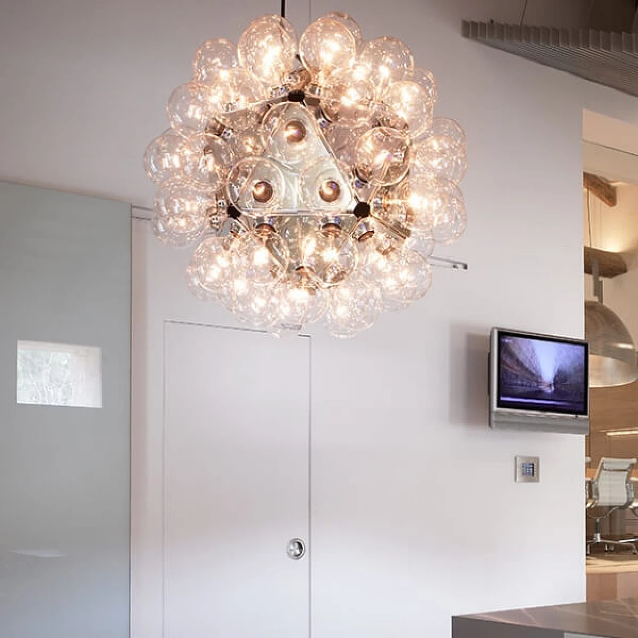 Taraxacum chandelier by Achille and Pier Giacomo Castiglioni for Flos, 1960s 2