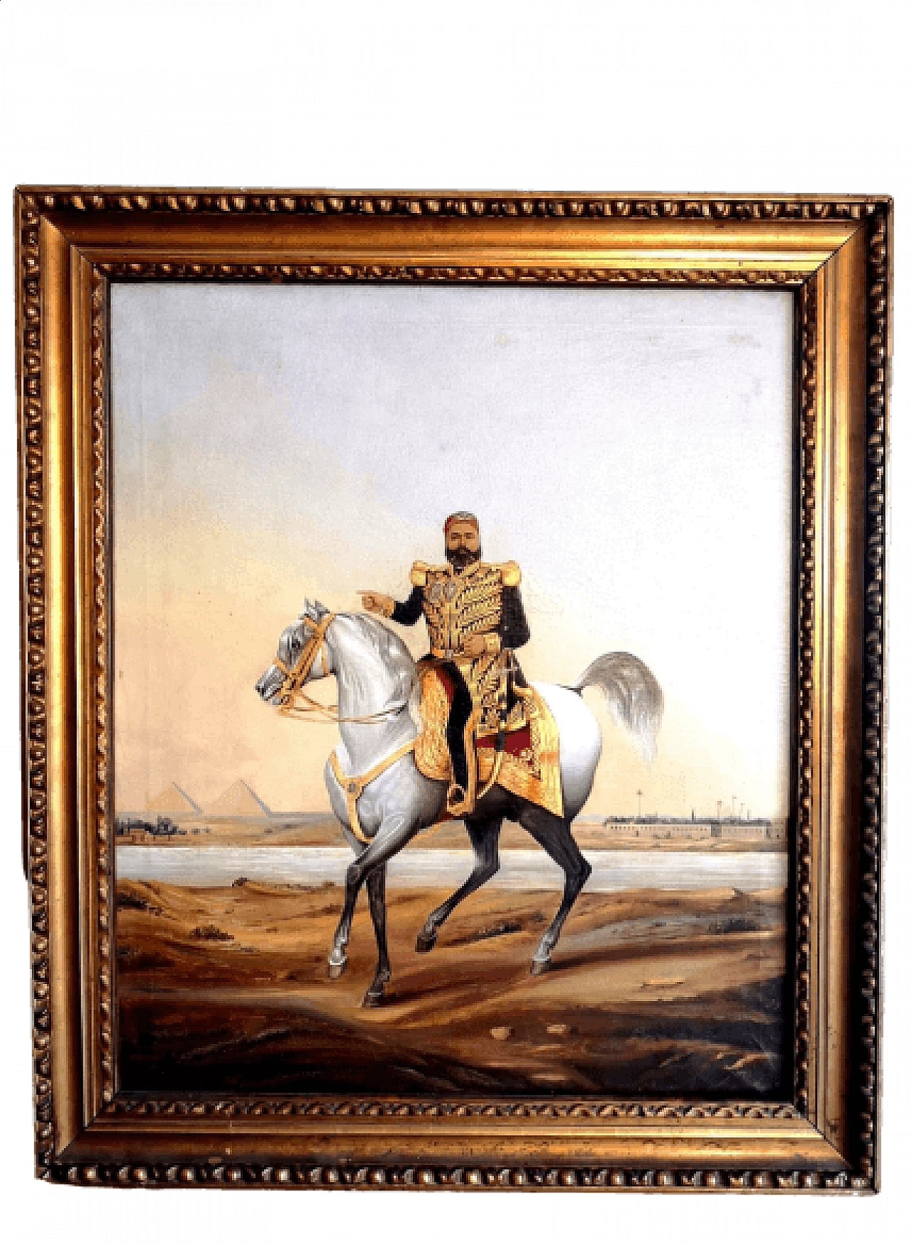 Equestrian portrait of Abbas Hilmi I of Egypt, oil painting on canvas, 1853 6