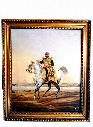 Equestrian portrait of Abbas Hilmi I of Egypt, oil painting on canvas, 1853