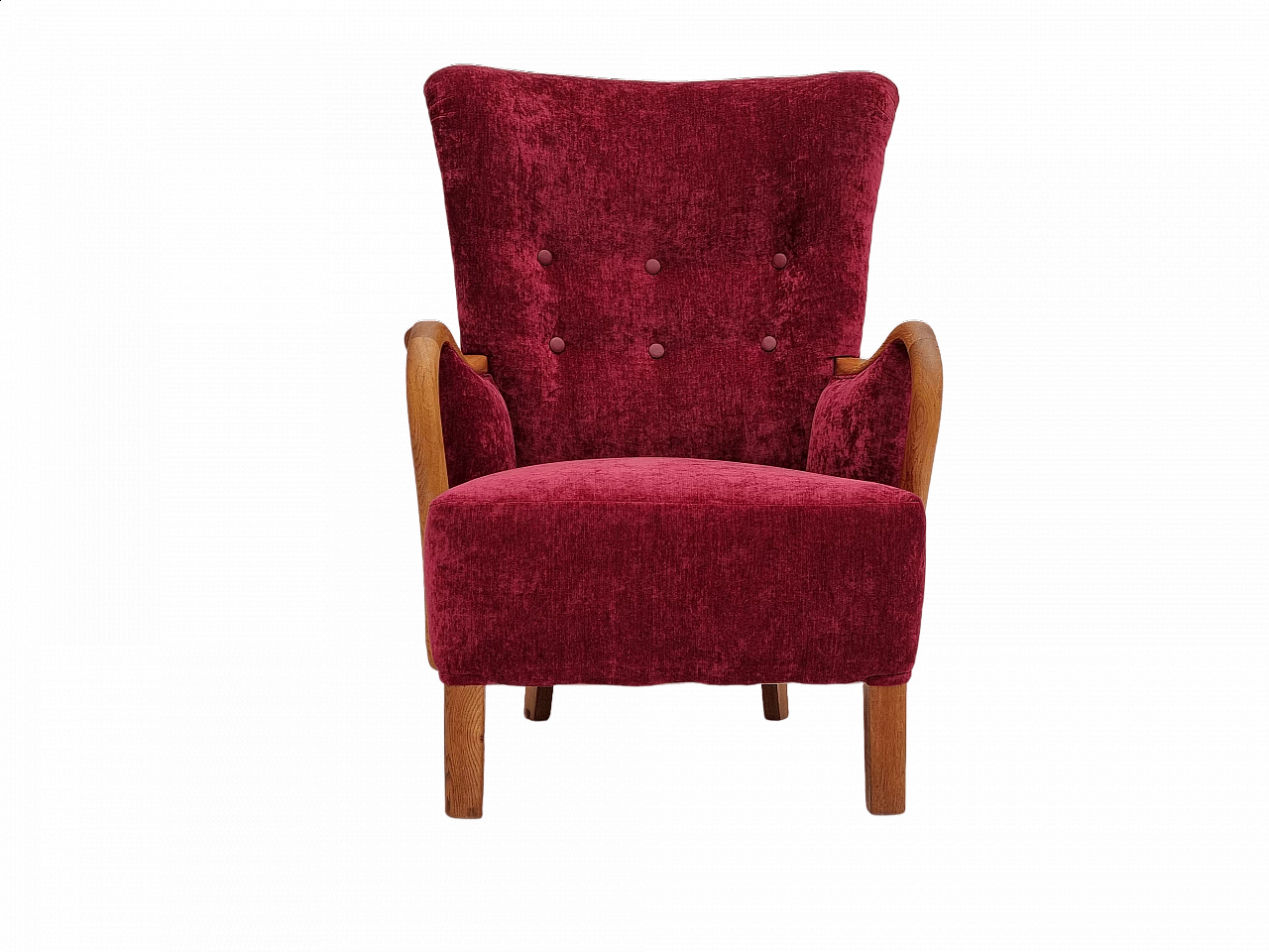 Danish armchair with high back by Alfred Christensen, 1960s 14