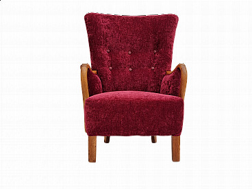 Danish armchair with high back by Alfred Christensen, 1960s