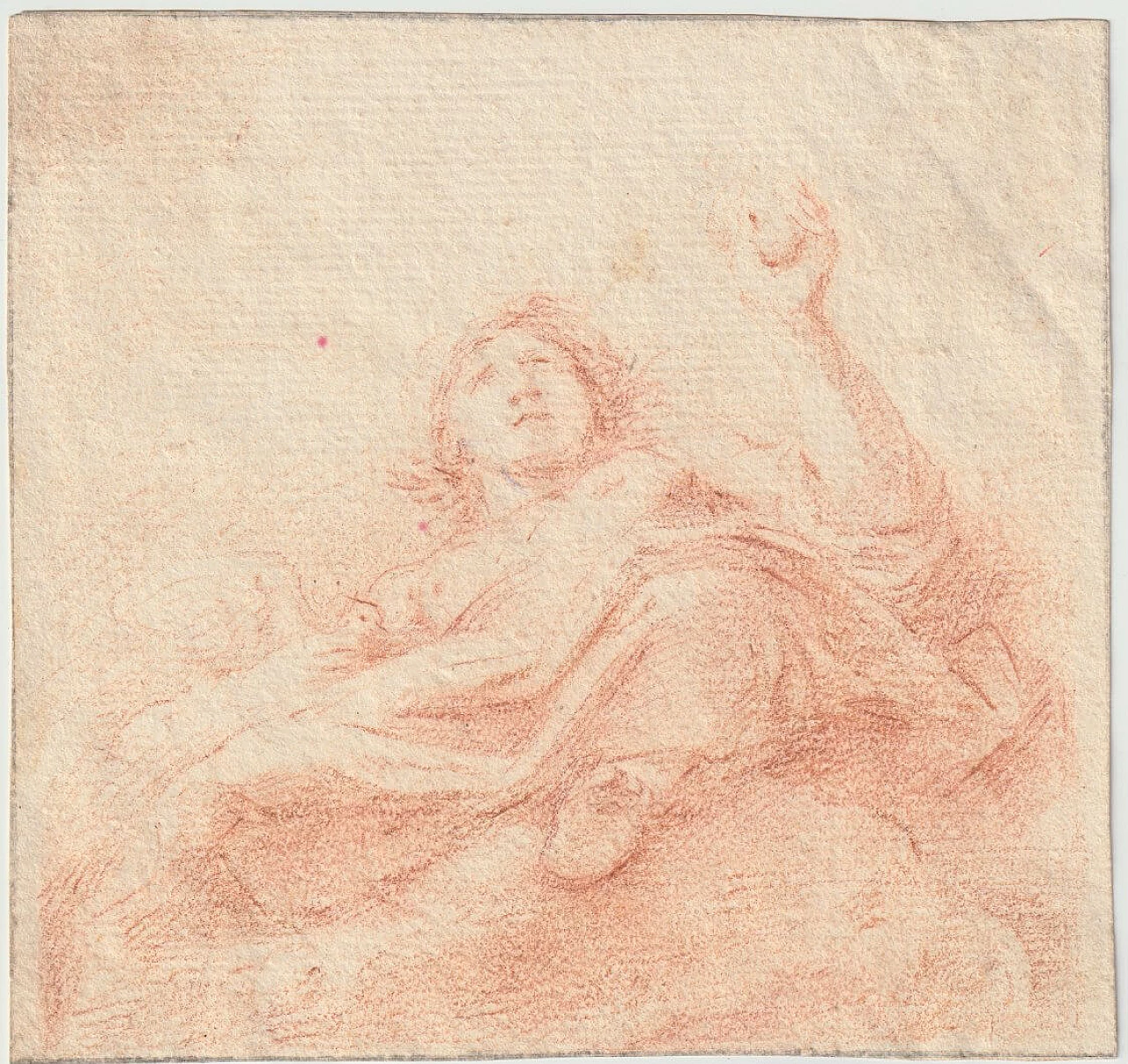 Drawing in sanguine of Allegory of Purity by an anonymous author, 17th century 1