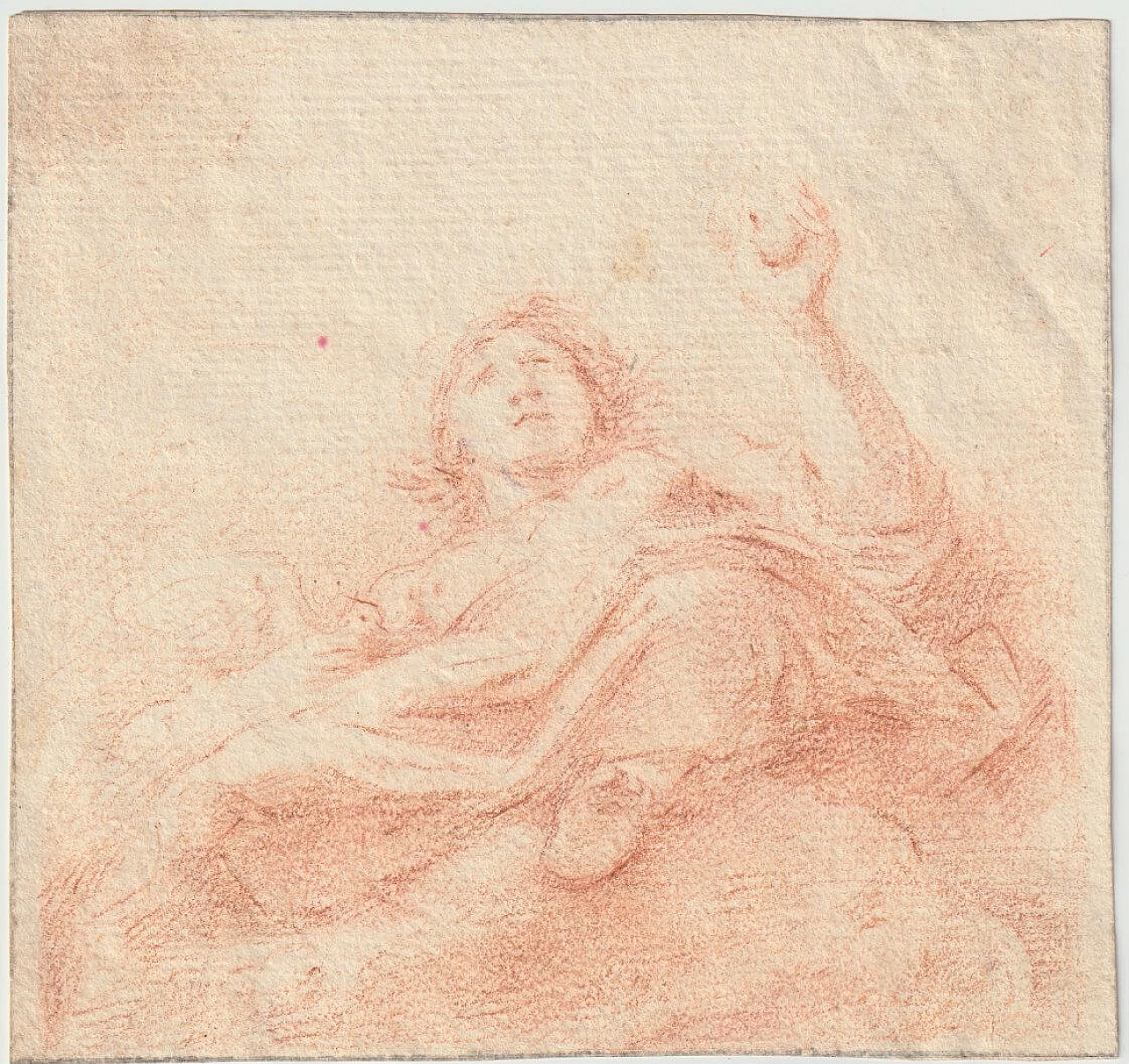 Disegno a sanguigna di Allegoria della Purezza di autore anonimo, '600 1