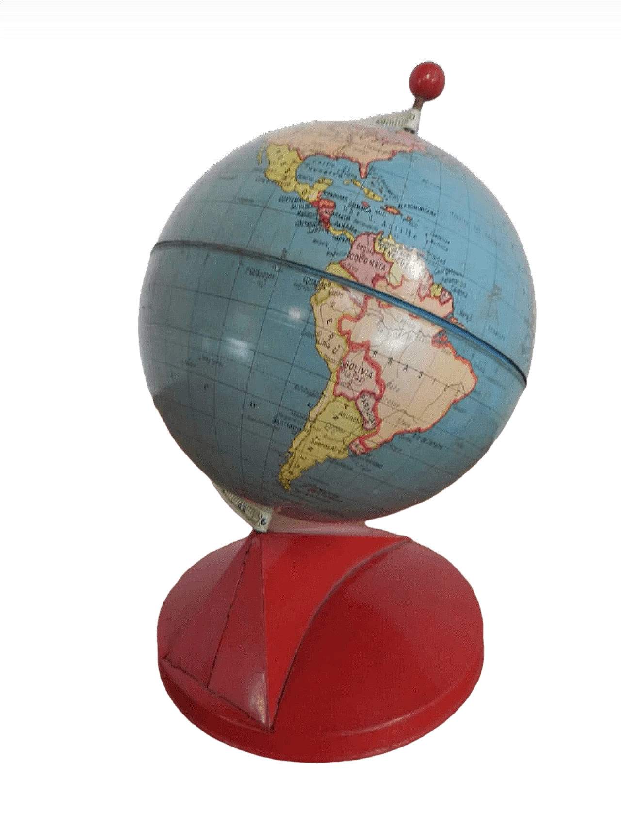 Mappamondo in latta, anni '50 10