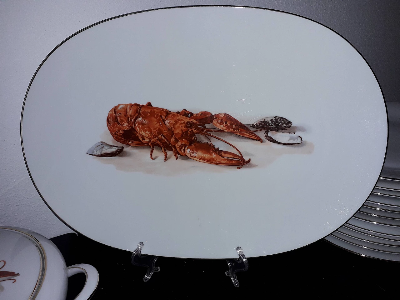 Bavaria Tirschenreuth porcelain service for fish, 1960s 4