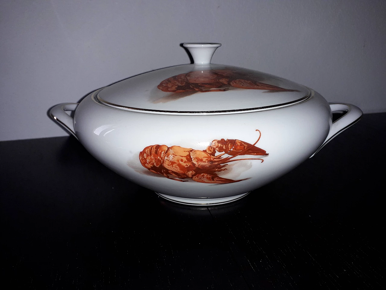 Bavaria Tirschenreuth porcelain service for fish, 1960s 5