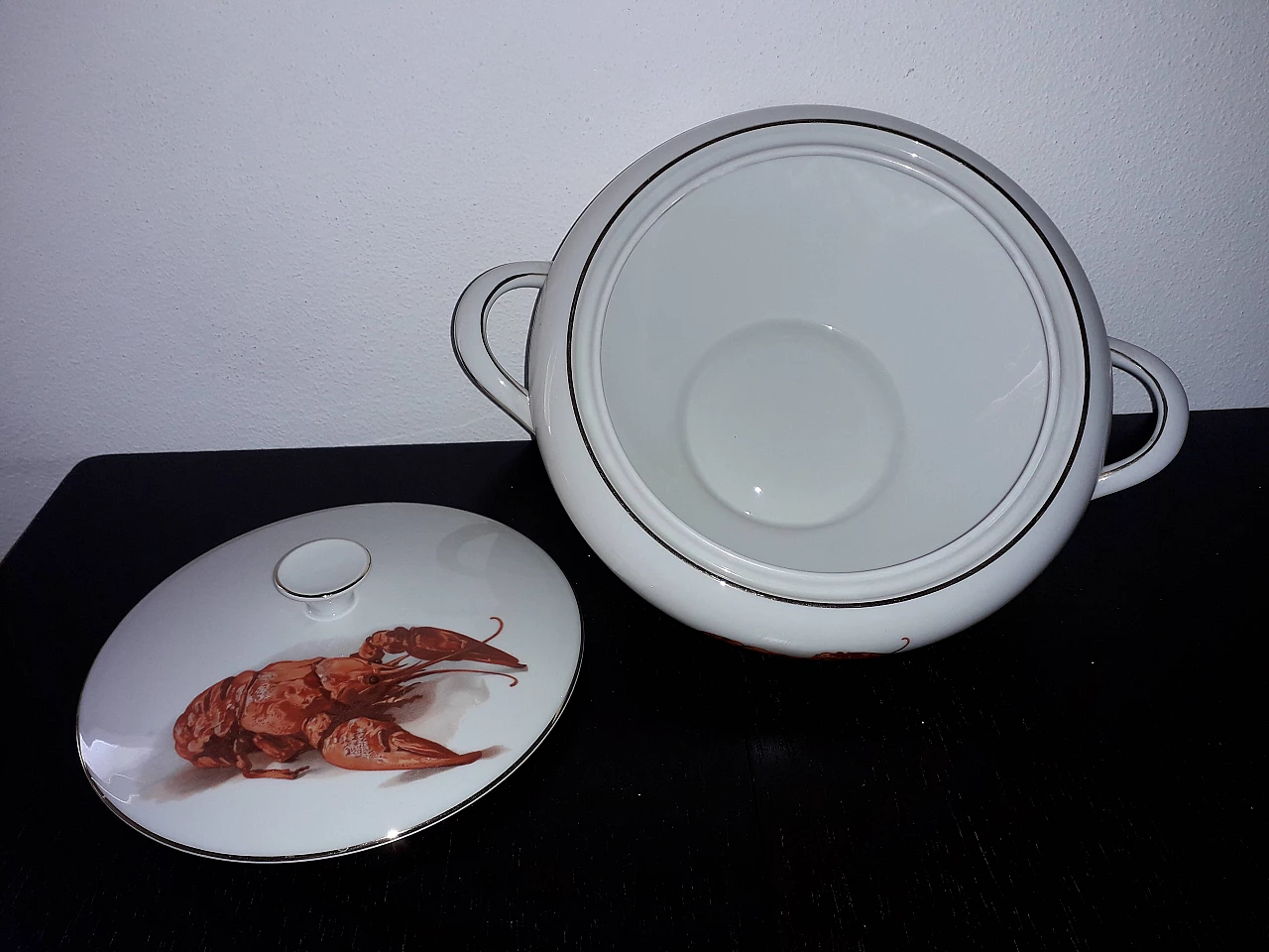 Bavaria Tirschenreuth porcelain service for fish, 1960s 6