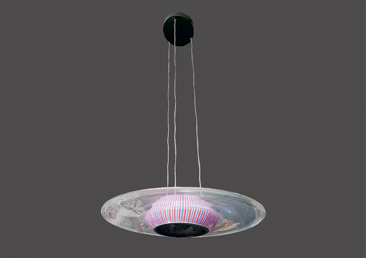 Murano glass chandelier by Effetre International, 1980s 4