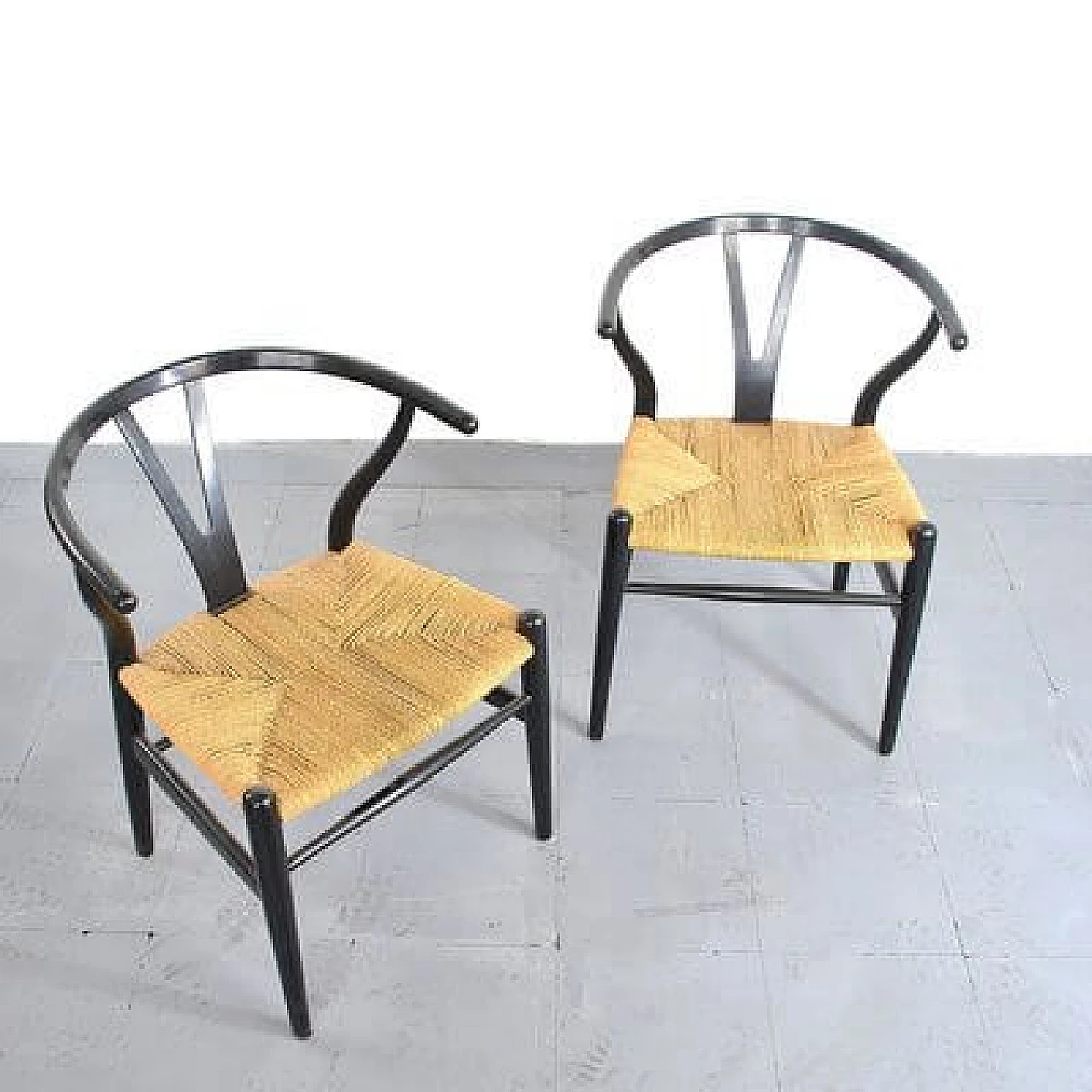 Coppia di sedie Wishbone di Hans J. Wegner per Carl Hansen & Søn, anni '60 5