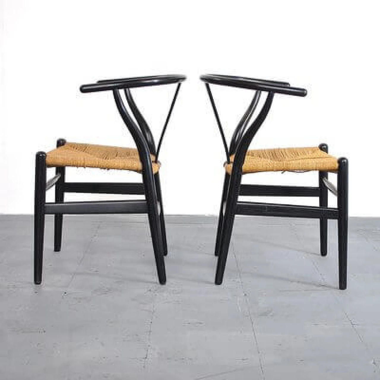 Coppia di sedie Wishbone di Hans J. Wegner per Carl Hansen & Søn, anni '60 6