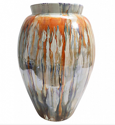 Vase in lacquered earthenware by Pasquinucci, 1940s