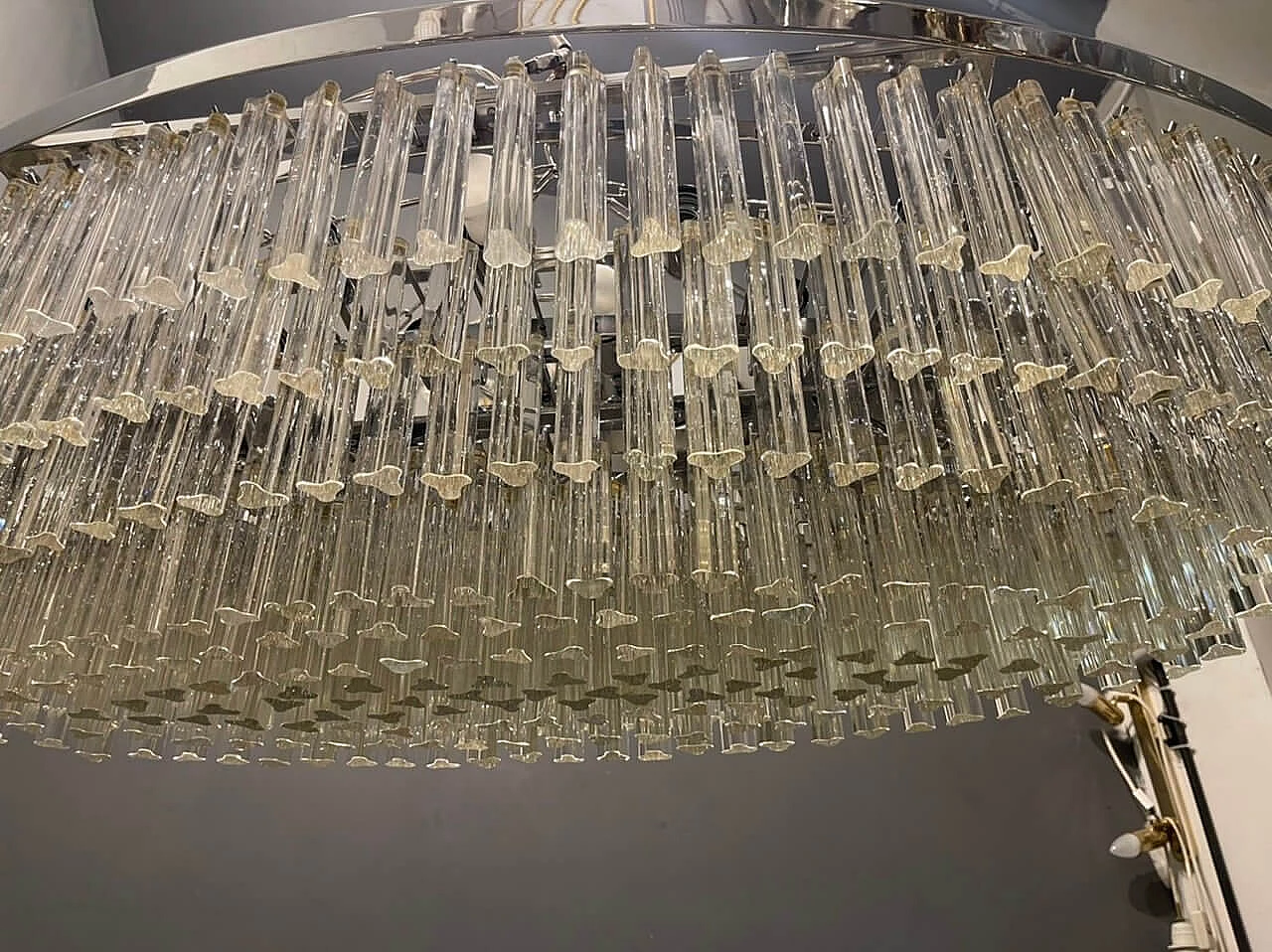 Triedri prism chandelier in Murano glass, 1960s 6