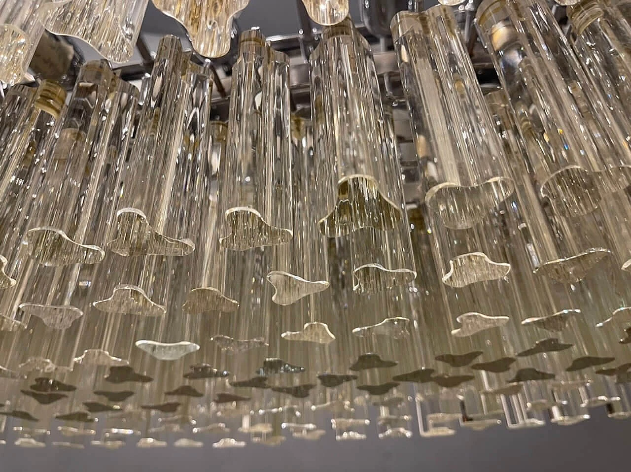 Triedri prism chandelier in Murano glass, 1960s 7