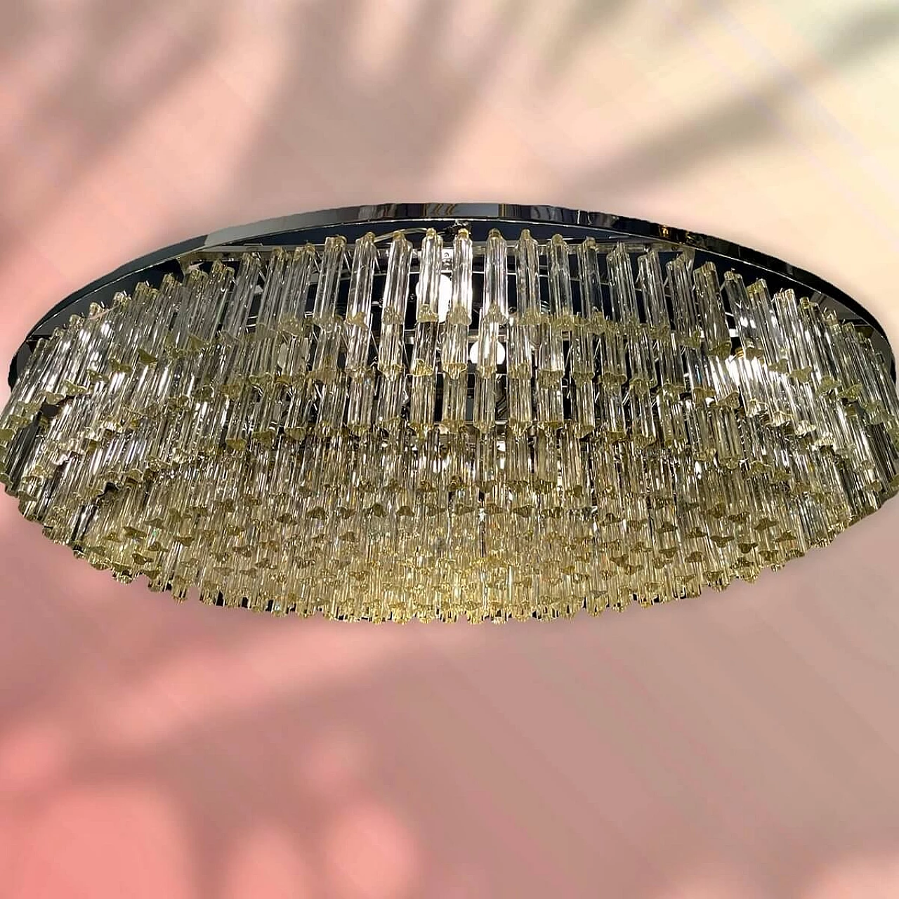Triedri prism chandelier in Murano glass, 1960s 10